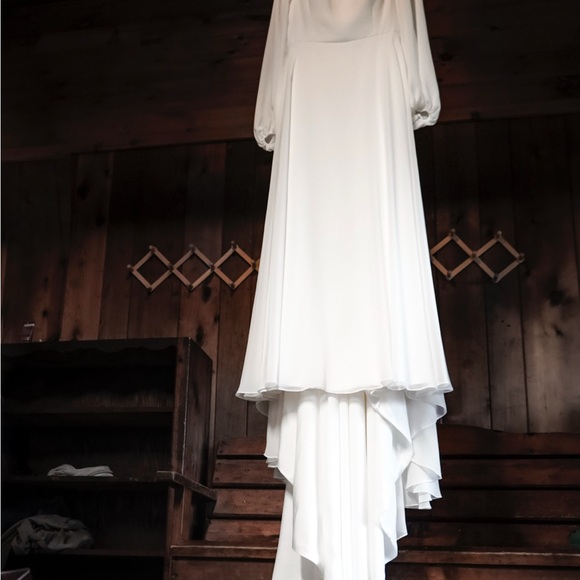 Jenny Yoo White Long Sleeve Gown - Picture 3 of 7